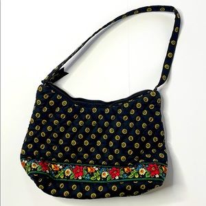 Vera Bradley Small Purse Bag Black gold floral